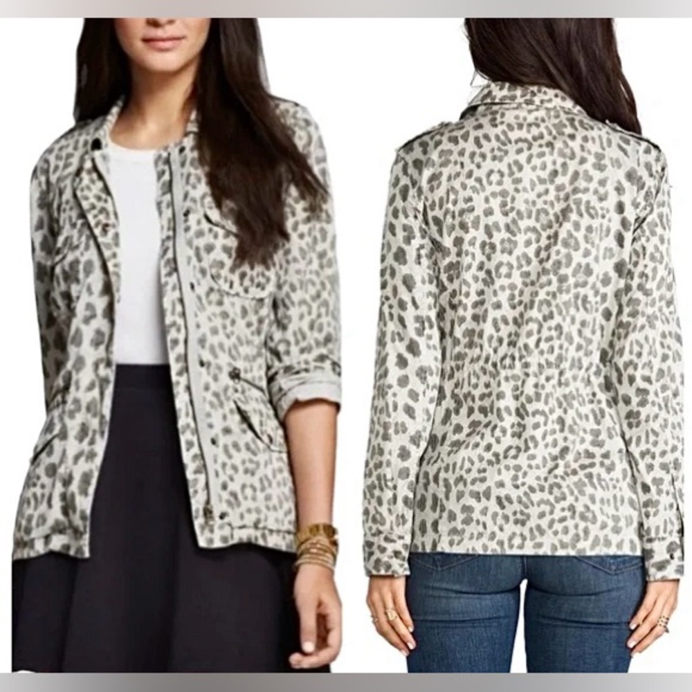 Lily Aldridge For Velvet Leopard Print Utility Jacket